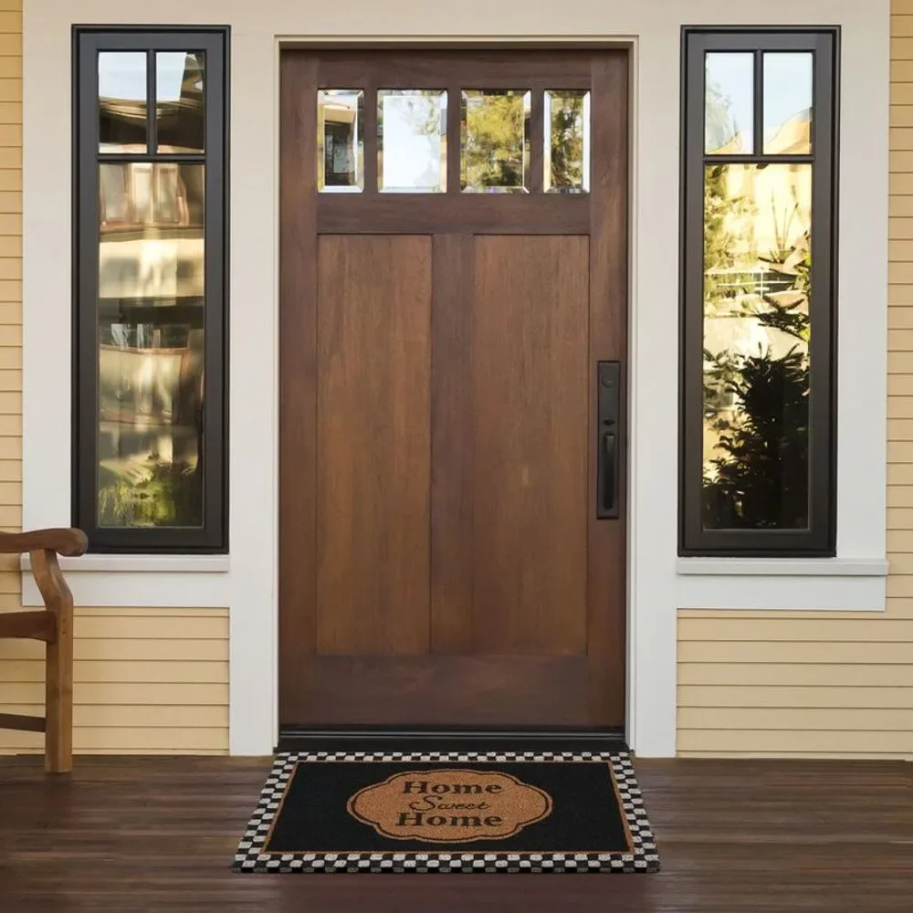 Decorative Printed Entrance Outdoor/Indoor Door Mat, Eco-Friendly 100% Natural